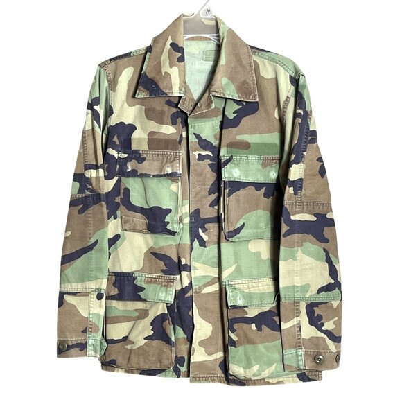 US Military BDU Uniform Coat Woodland Combat Camo 50/50 Army Surplus Mens S-Reg - Picture 1 of 11